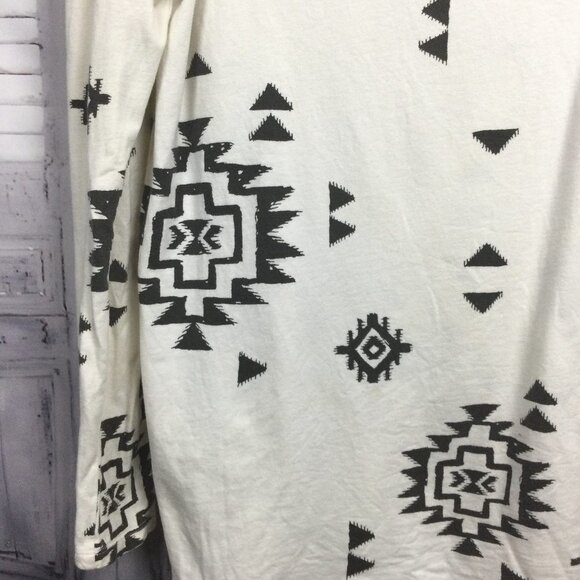 UO Truly Madly Deeply Aztec Sweater White Black M - Picture 4 of 10